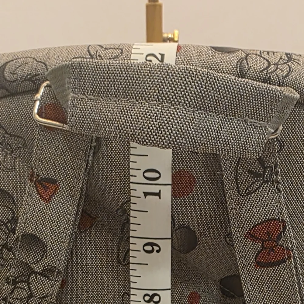 Disney Minnie Mouse Bows Mini Backpack - Gray & Red Cute Bag